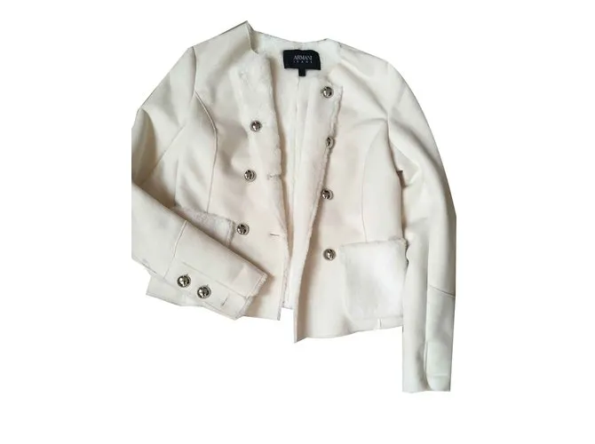 Armani Chaqueta de piel sintética Beige 