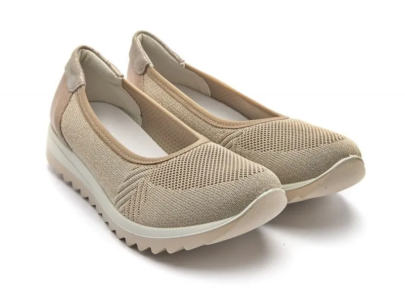 BAILARINA ELÁSTICA CON BRILLOS 1660011 IGI&CO EN COLOR TAUPE