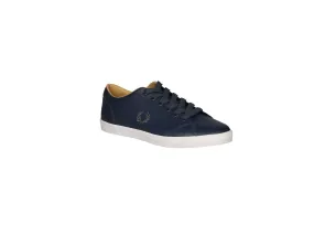Blucher Piel Azul Anagrama Piso Blanco