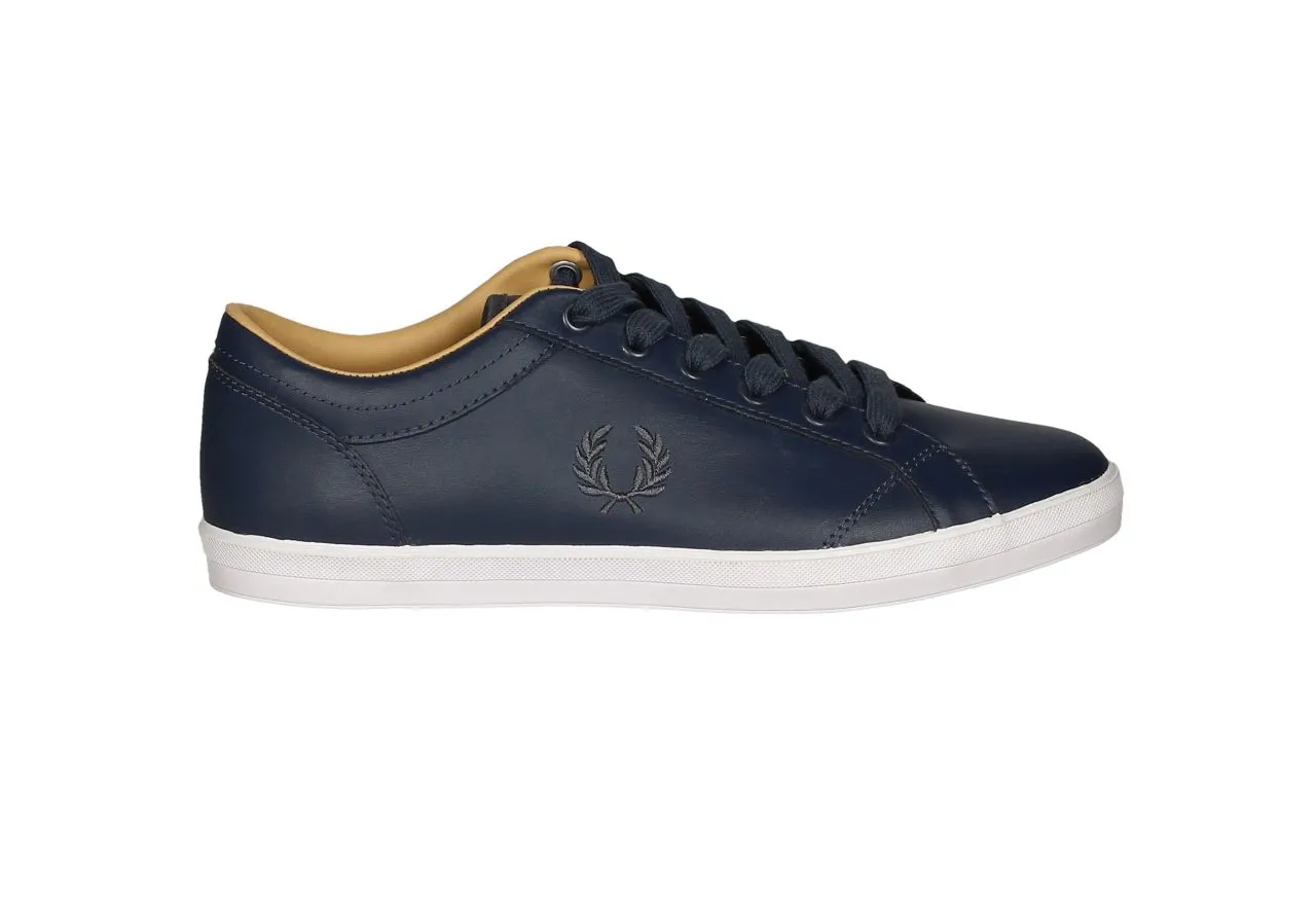 Blucher Piel Azul Anagrama Piso Blanco