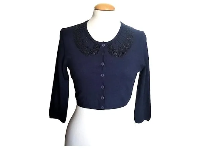 Chaqueta corta de parosh Azul marino 