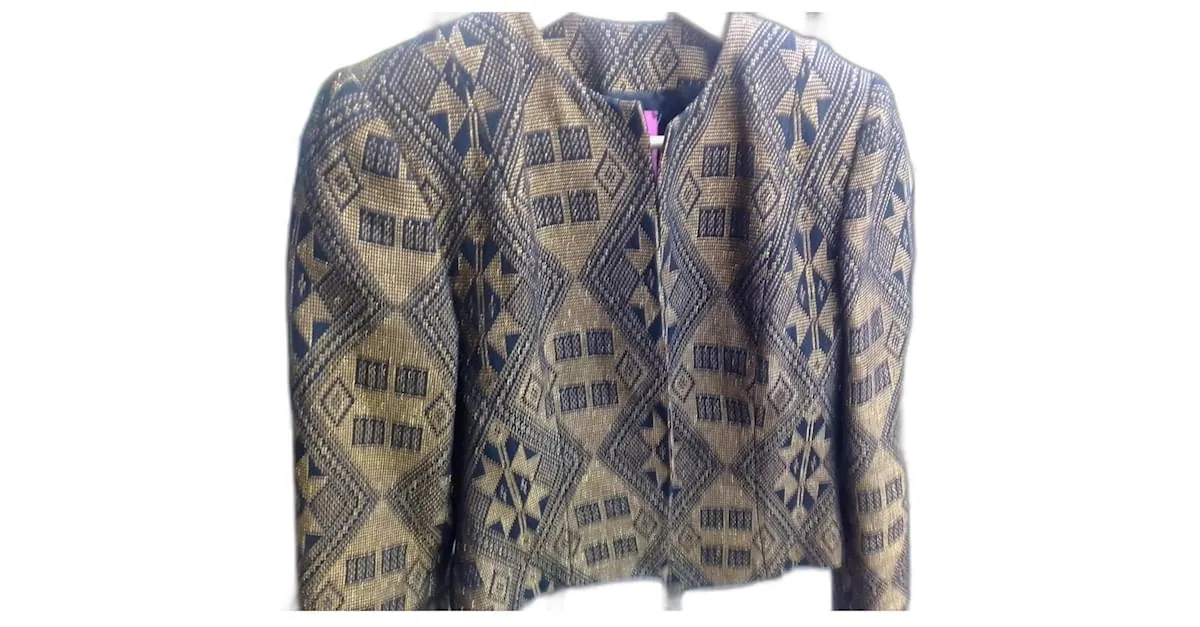 Christian Lacroix Chaqueta de noche Negro Dorado 
