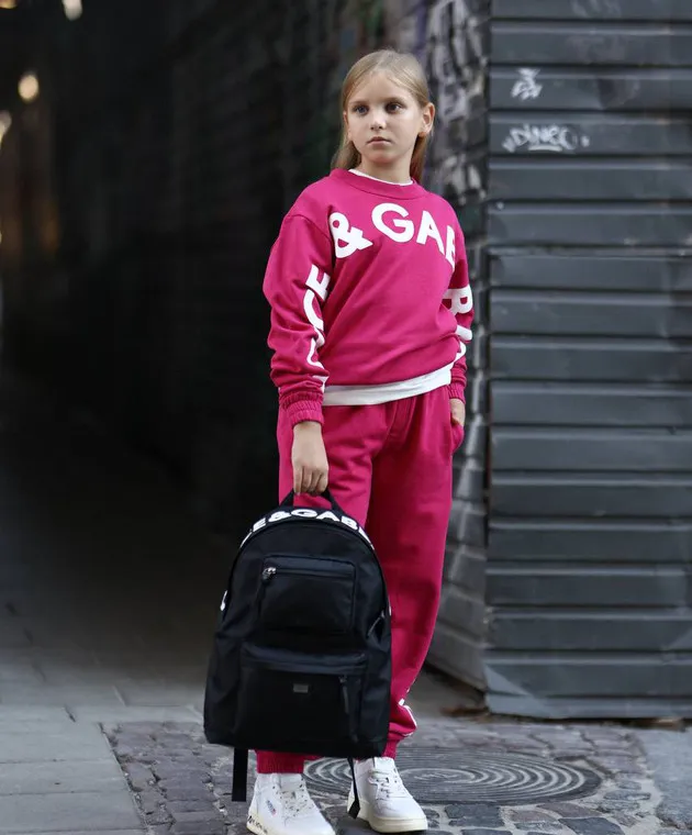 Dolce&Gabbana Children's pink logo joggers