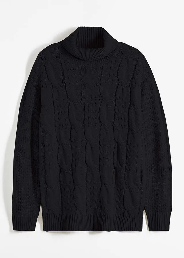 Jersey de cuello alto Negro