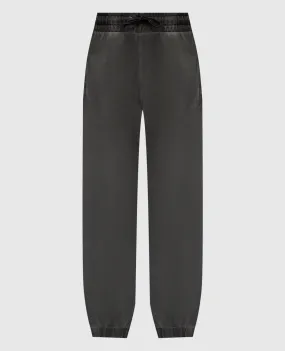 MSGM Gray joggers with logo embroidery