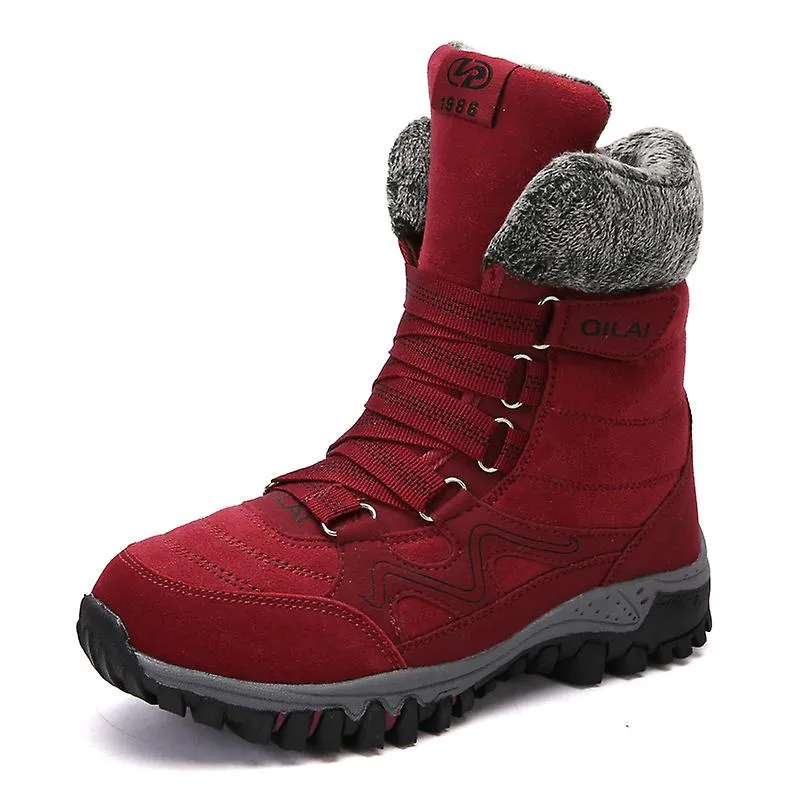 Nuevas botas de mujer de alta calidad cómodas de invierno botas largas zapatos mujer mantener caliente impermeable plataforma bo