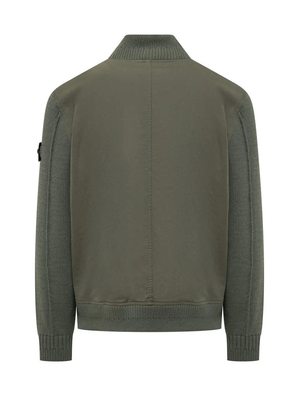 STONE ISLAND Bomber Jacket with Knitted Sleeves